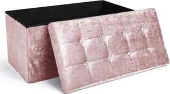 Large Folding Ottoman with Buttons -
