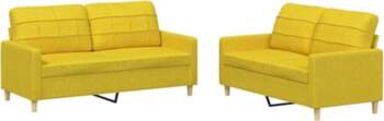 Light Yellow 2 Seater Sofa Set