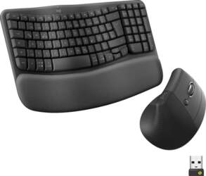 Logitech Wave taustiņi un vertikālā pele