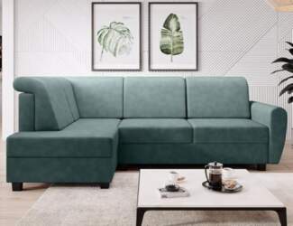 Milo L-Shape Corner Sofa Mint -