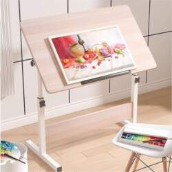 Mobile Bed Table Folding Bedside Table