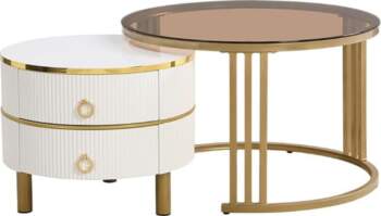Modern 2 Piece Coffee Table Set