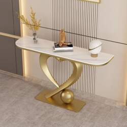 Modern Console Sofa Table with Stone