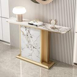 Modern Console Table with Metal Base