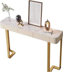 Modern Console Table with Stone Top