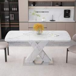 Modern Rectangular Extendable Dining Table (120-160cm)