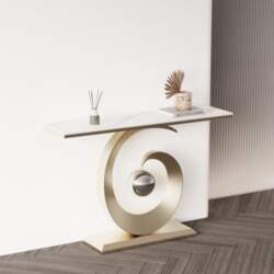 Modern Rock Panel Console Sofa Table