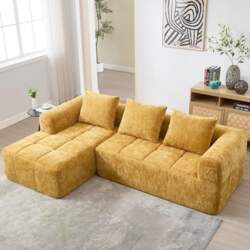 Modular L-Shaped Corner Sofa with Sleep