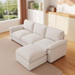 Modulares 4-Sitzer L-Form Cloud Sofa, Ecksofa