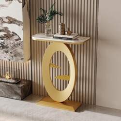Narrow Console Table with Storage Side
