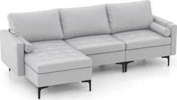 RELAX4LIFE Corner Sofa with Sleep Function