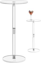 Round Acrylic Drinks Table, Acrylic Side