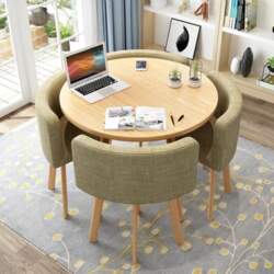 Round Dining Table Set for 4