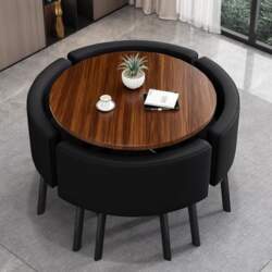 Round Dining Table with 4 Chairs