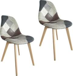 San Marco Patchwork Upholstered Dining Chairs