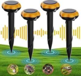 Saules powered Mole Repeller Ultrasonic Vole