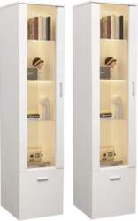 Set of 2 LED Display Cabinets