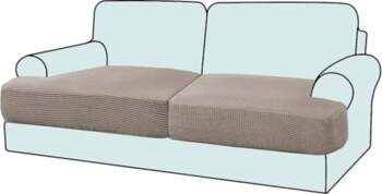 Set of 2 Stretch T-Cushion Sofa