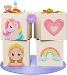 Set of 4 Children`s Storage Boxes