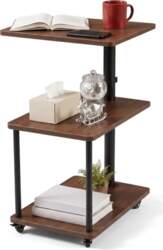 Side Table on Wheels with Brake