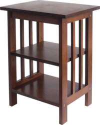 Side Table with Grid Frame and