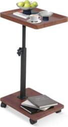 Side Table with Wheels, C Shape