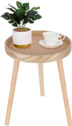 Small Side Table, Rattan Bedside Table
