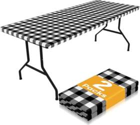Smiry Rectangular Picnic Tablecloth Waterproof Elastic