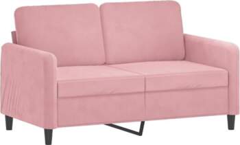 Sofa-Set, 2-teilig, Rosa, aus Samt |