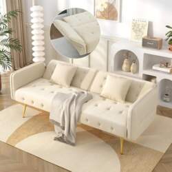 Sofa with Sleep Function, 2-in-1 Sofa