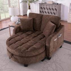 Sofa with Sleep Function, Chaise Longue