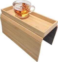 Solid Wood Armrest Tray, Space Saving