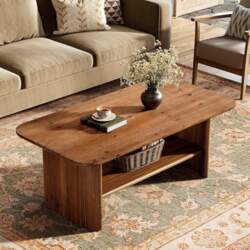 Solid Wood Coffee Table with Storage