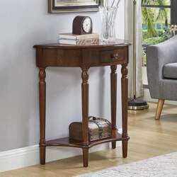 Solid Wood Console Table with Drawer
