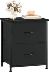 Somdot Fabric Bedside Table with 2