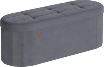 SONGMICS Bench with Storage Box, Foldable