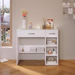 SONNI Dressing Table with 2 Drawers