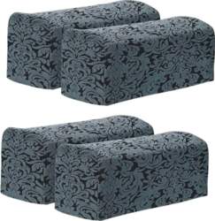 Sourcing map Stretch Armrest Covers Polyester