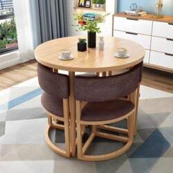 Space Saving Round Dining Table Set