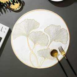 Table Set of 4, Ginkgo Leaves