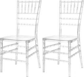 Transparent Acrylic Stackable Chair, Pack of