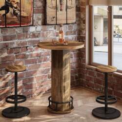 Tribesigns Round Dining Table with 2