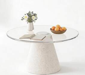 TWSOUL Coffee Table, Sofa Table, Round