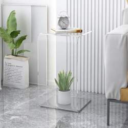 U-Shaped Acrylic Side Table, Multi-Purpose Acrylic