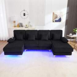 U-Sofa with LED Ambient Lighting, Corner