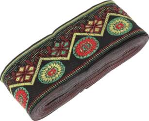 UKCOCO 5cm Stickborte mit Blumenmuster aus