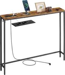 VASAGLE Console Table with Charging Station