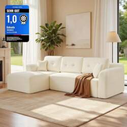 VASAGLE Corner Sofa Modular Sofa 244cm