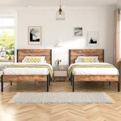VECELO Set of 2 Bed Frames