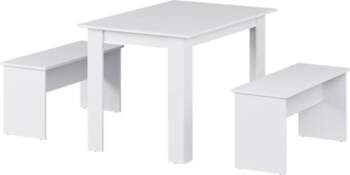 Vicco Sentio Dining Table Set, White